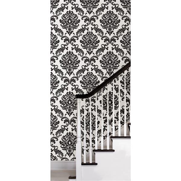 NuWallpaper Sticker Wallpaper - 20.5-in x 216-in - Black and White