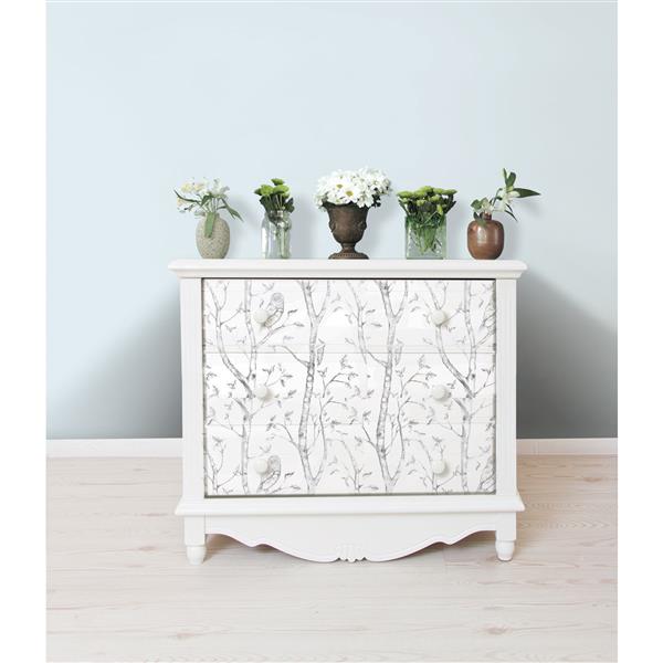 NuWallpaper Wood Sticker Wallpaper - 20.5-in x 216-in - Gray