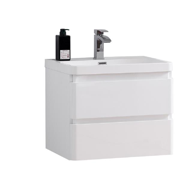 GEF Scarlett 24-in White Single Sink Bathroom Vanity with Acrylic Top ...