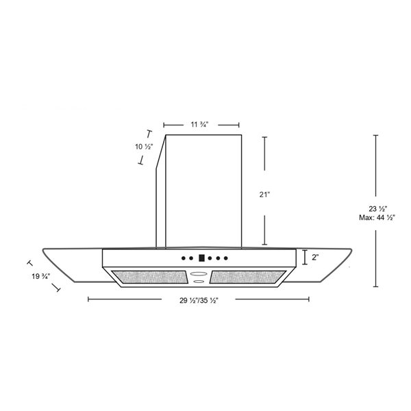 Cyclone 30in WallMounted Range Hood (Stainless Steel) ALW0230 RONA