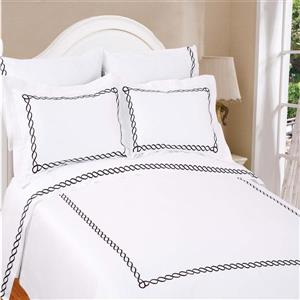 North Home Bedding Barcelona 310 Thread-Count Cotton White King Sheet Set
