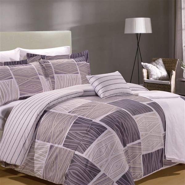 North Home Bedding Zigzag King 8 Piece, Zig Zag Pattern Duvet Cover
