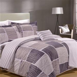North Home Bedding Zigzag King 8-Piece Duvet Cover & Sheet Set