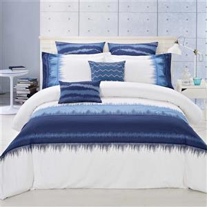 Ensemble housse de couette Indigo, grand lit, 7 mcx