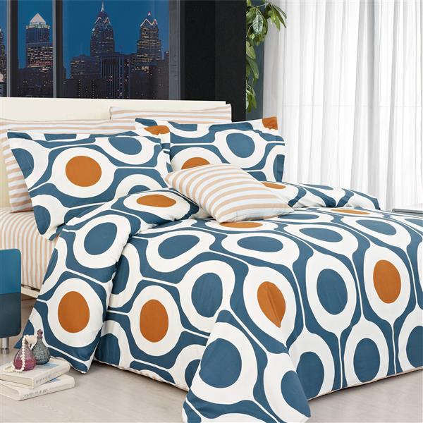 North Home Bedding Leeds Queen 4Piece Duvet Cover Set LEEDS000DCQN RONA