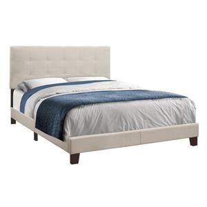 Base et tête de lit Monarch, lin beige, grand lit