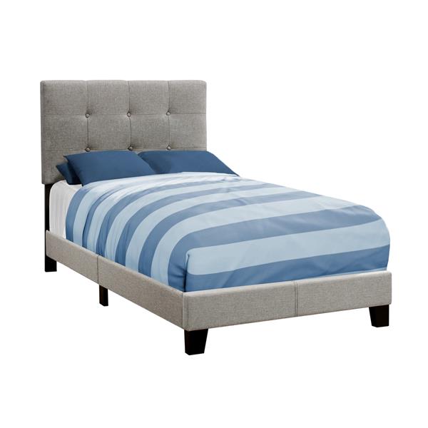 Monarch Specialties Grey 80 25, What Is The Standard Size Of A Twin Bed Frame