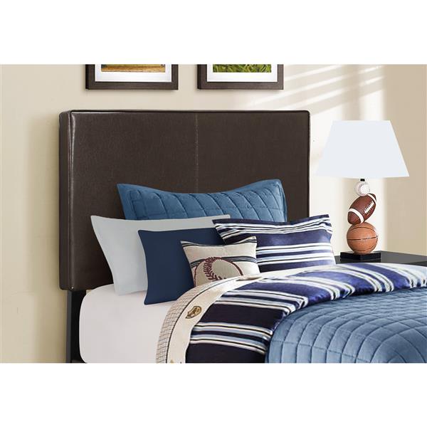 Monarch  Dark Brown Twin Bed