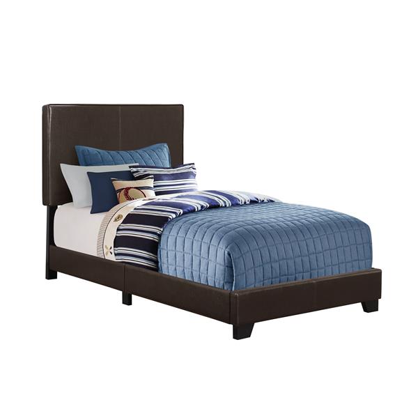 Monarch  Dark Brown Twin Bed