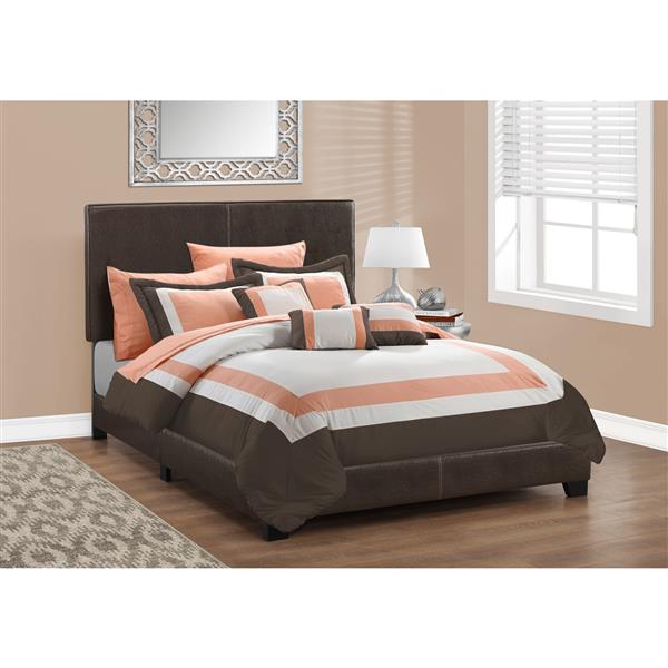 Monarch  Bed - Dark Brown - Double
