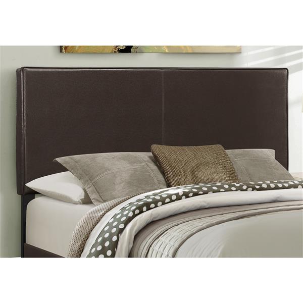 Monarch  Dark Brown 85.25-in x 64.25-in Queen Bed