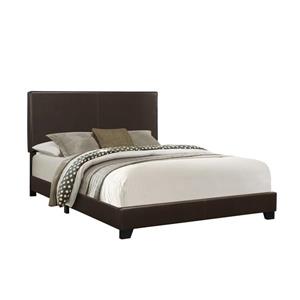 Monarch  Dark Brown 85.25-in x 64.25-in Queen Bed