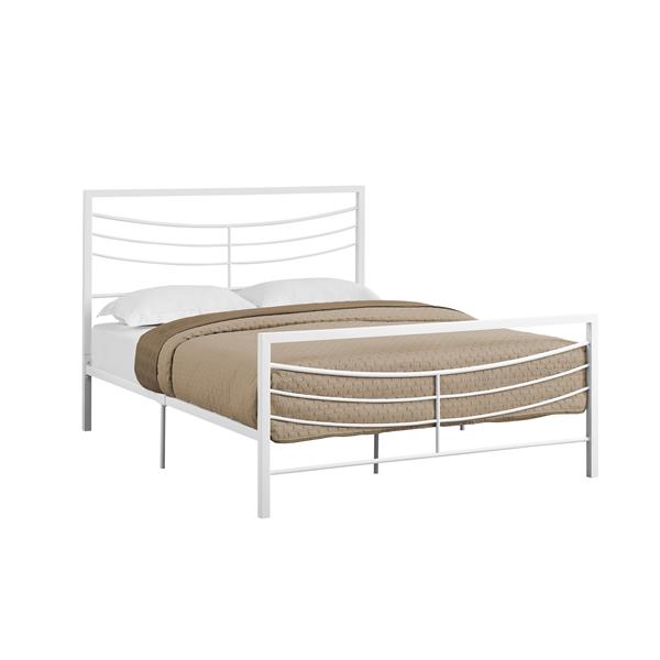 Monarch Specialties White Metal, Queen Size White Metal Bed Frame