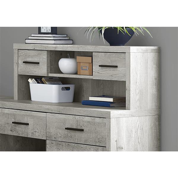 Monarch  Grey Reclaimed Wood Left or Right Facing Corner Computer Desk