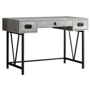 Monarch  48-in Grey with Metal Frame Computer Desk