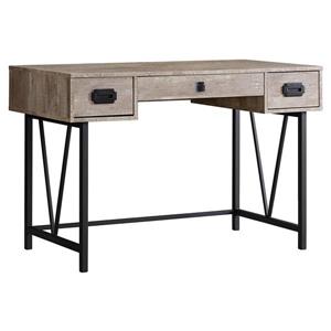 Bureau en bois recyclé, 48 po, taupe