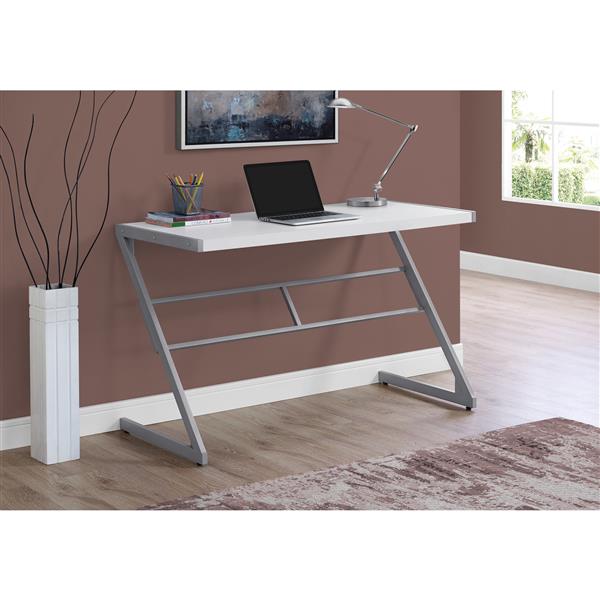 Monarch  30-in x 48-in White Computer Desk