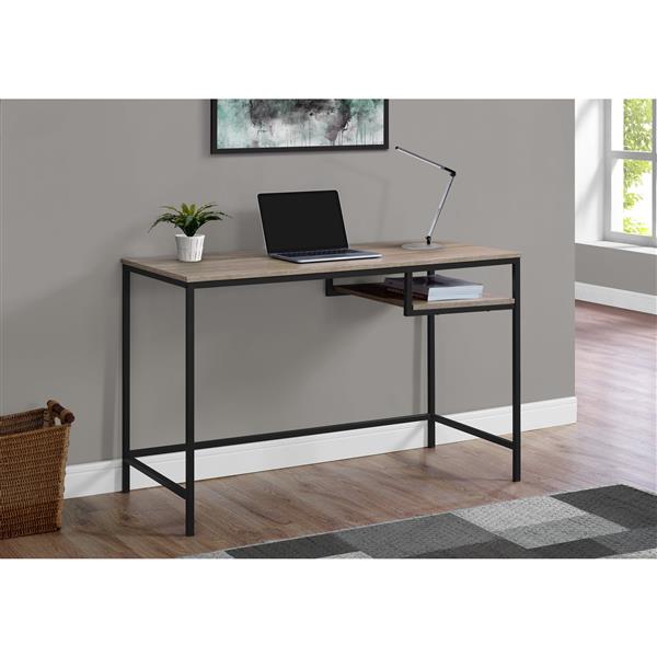 MONARCH SPECIALTIES Monarch 30-in x 48-in Dark Taupe Computer Desk | RONA