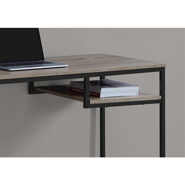 Monarch  30-in x 48-in Dark Taupe Computer Desk