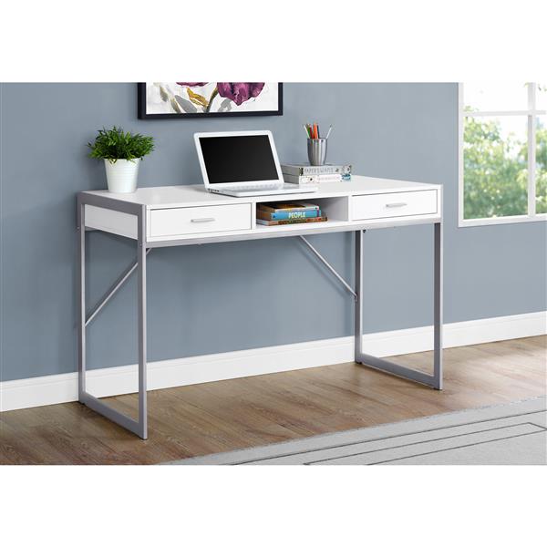 Monarch  30-in x 48-in White Computer Desk