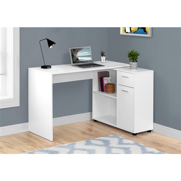 Monarch  29.5-in x 46-in White Computer Desk