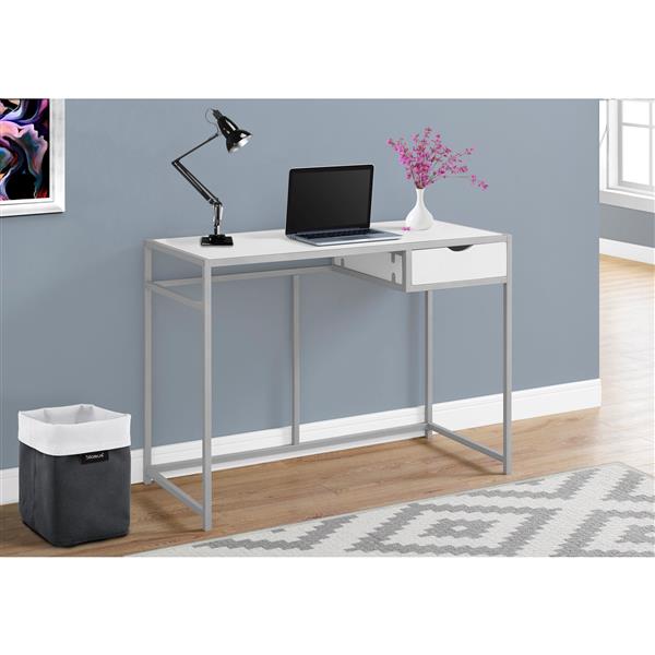 Monarch  30-in x 42.25-in White Computer Desk