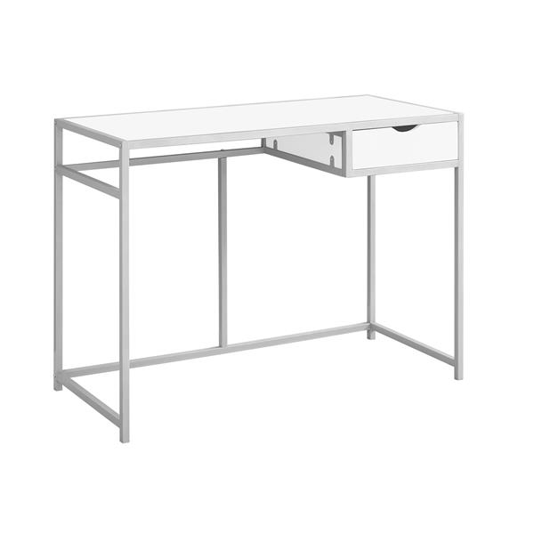 Monarch  30-in x 42.25-in White Computer Desk