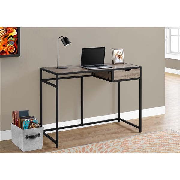 Monarch  30-in x 42.25-in Dark Taupe Computer Desk