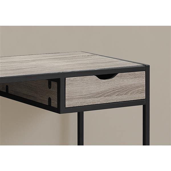 Monarch  30-in x 42.25-in Dark Taupe Computer Desk