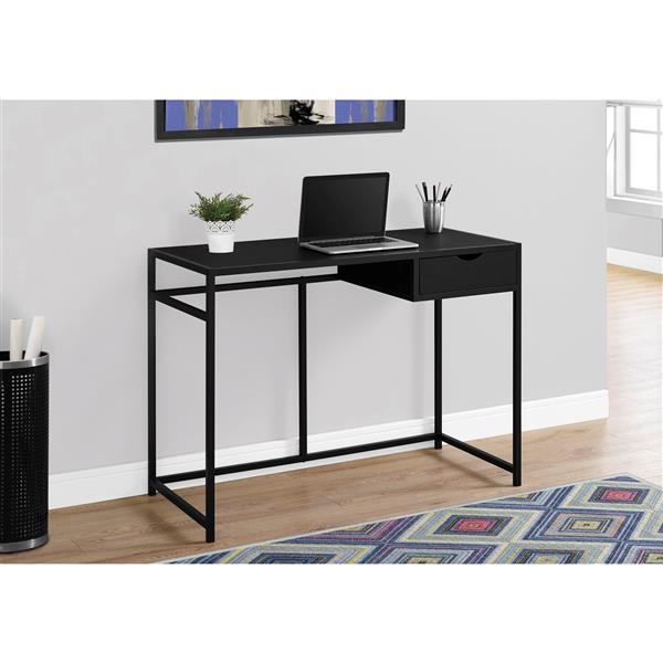 Monarch  30-in x 42.25-in Black Computer Desk