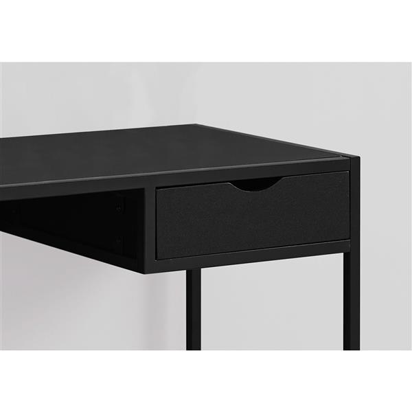 Monarch  30-in x 42.25-in Black Computer Desk