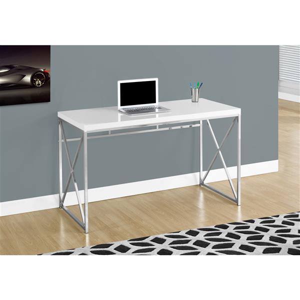 Monarch  29.75-in x 47.25-in White Computer Desk