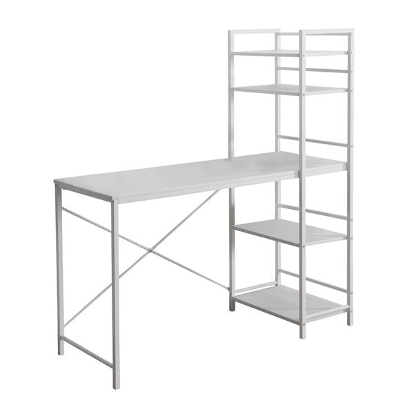 Bureau d'ordinateur, 48 po, blanc