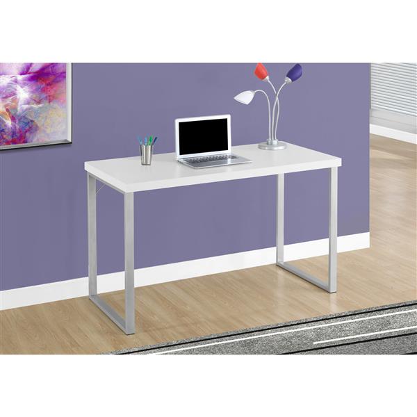 Monarch  30-in x 47.25-in White Computer Desk