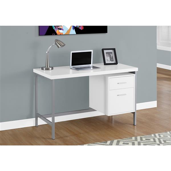 Monarch  30.75-in x 47.25-in White Computer Desk