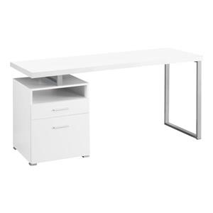 Monarch  30-in x 60-in White Computer Desk 2-Drawer