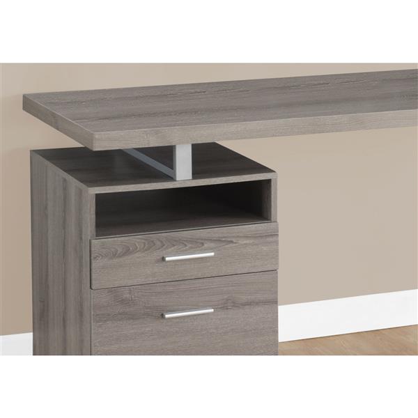 Monarch  30-in x 60-in Taupe Laminate Computer Desk 2-Drawer