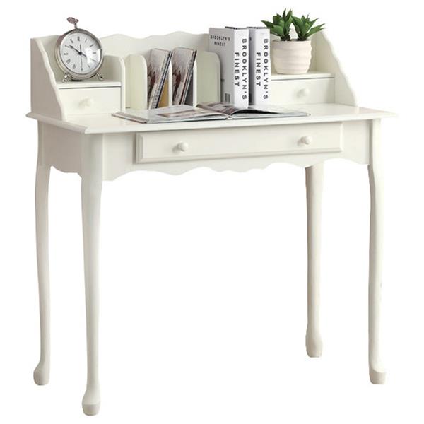 Bureau , 36 po, blanc antique