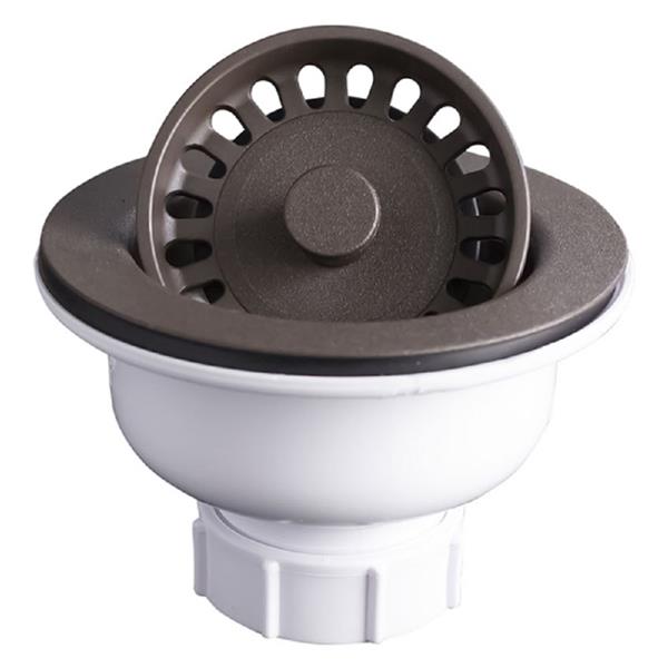 Karran Basket Strainer for Quartz Kitchen Sink - 3.5-in - Brown