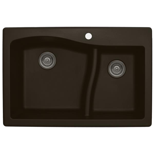 Karran 33-in Brown Quartz 1.5 Kitchen Sink