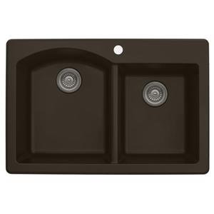 Karran 33-in Brown Quartz 1.5 Kitchen Sink