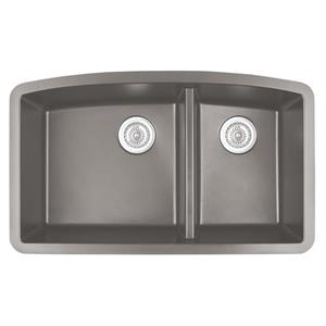 Karran 32.5-in Concrete Quartz 1.5 Kitchen Sink