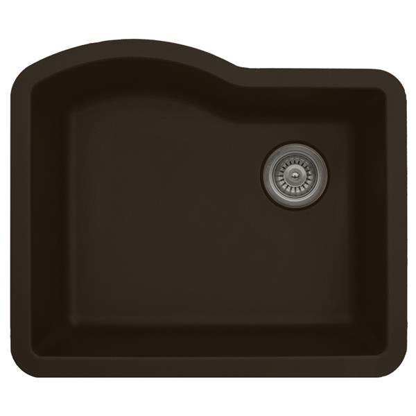 Karran 24 In Brown Quartz Undermount Single Bowl Kitchen Sink QU671BR   330009175 MainImage 001 L 