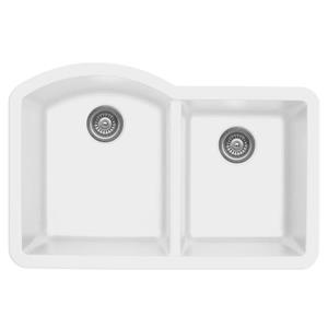 Karran 32-in White Quartz 1.5 Kitchen Sink