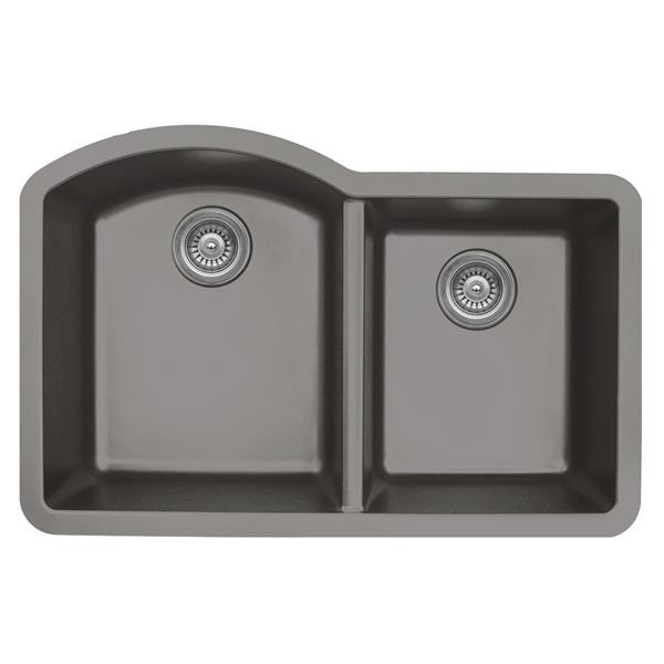 Karran 32-in Concrete Quartz 1.5 Kitchen Sink