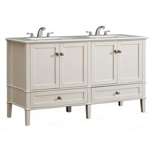 Meuble-lavabo Chelsea, marbre quartz blanc, 60