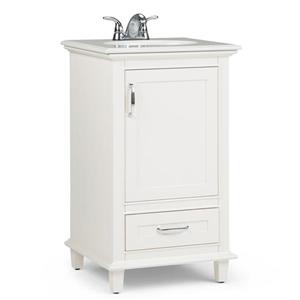 Simpli Home Ariana 20-in Off White With Sink Quartz Marble Bombay Vanity