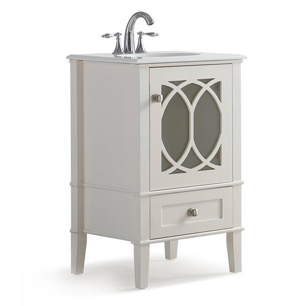 Simpli Home Paige 20 In Off White Vanity With Sink 3axcvpaw 20 Rona