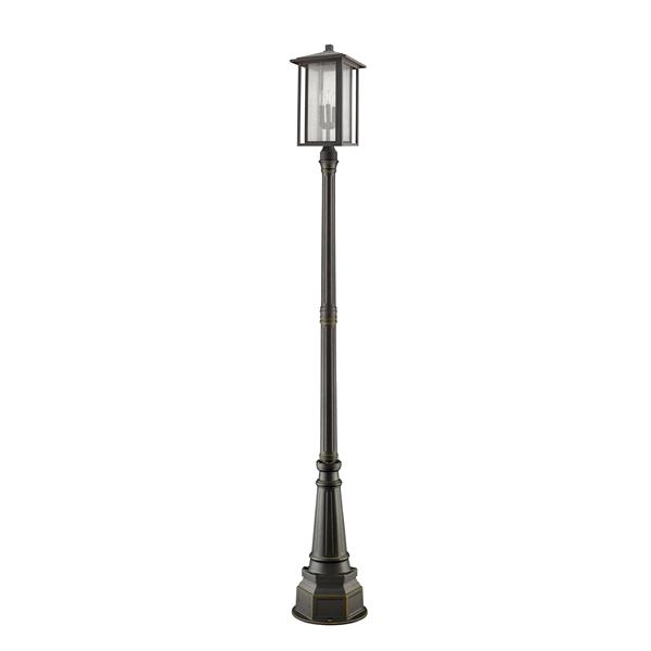 Z-Lite Aspen 3 Light Outdoor Post Mounted Fixture - Bronze