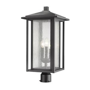 Z-Lite Aspen 3 Light Outdoor Post Mount Fixture - Black